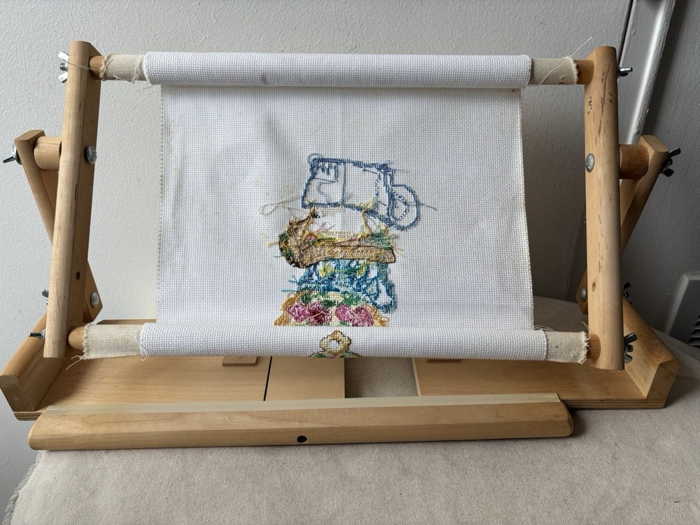 K's Creations Needlework Lap Scroll Frame/Table/Base 18” Adjustable/Expandable