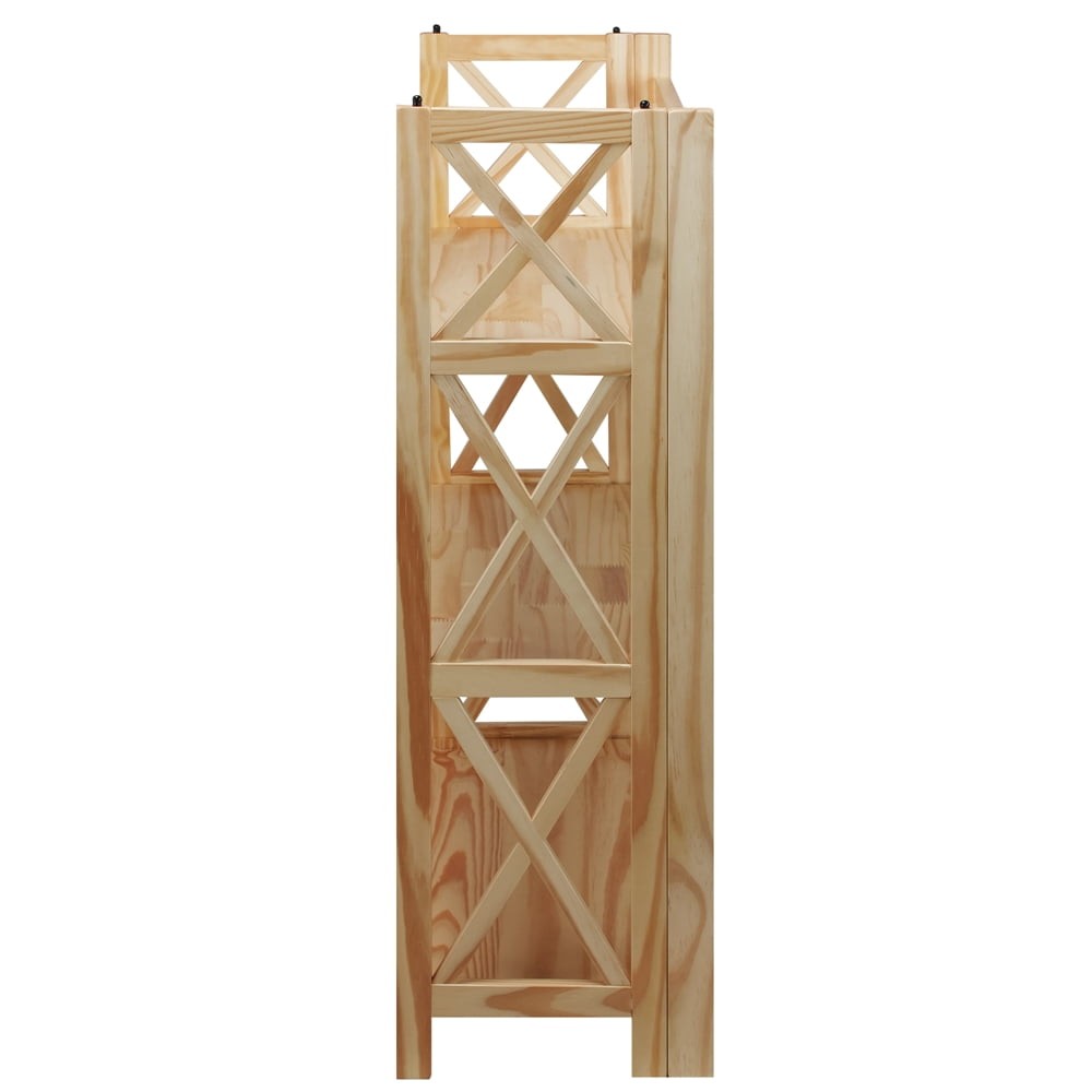 Montego 3-Shelf Folding Bookcase White