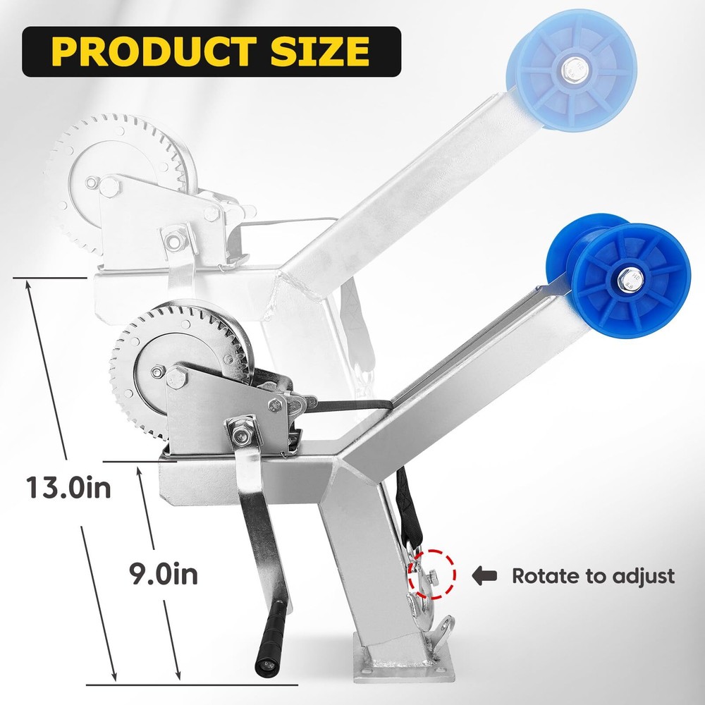 Adjustable Boat Trailer Winch Stand with Roller, Boat Trailer Winch Post