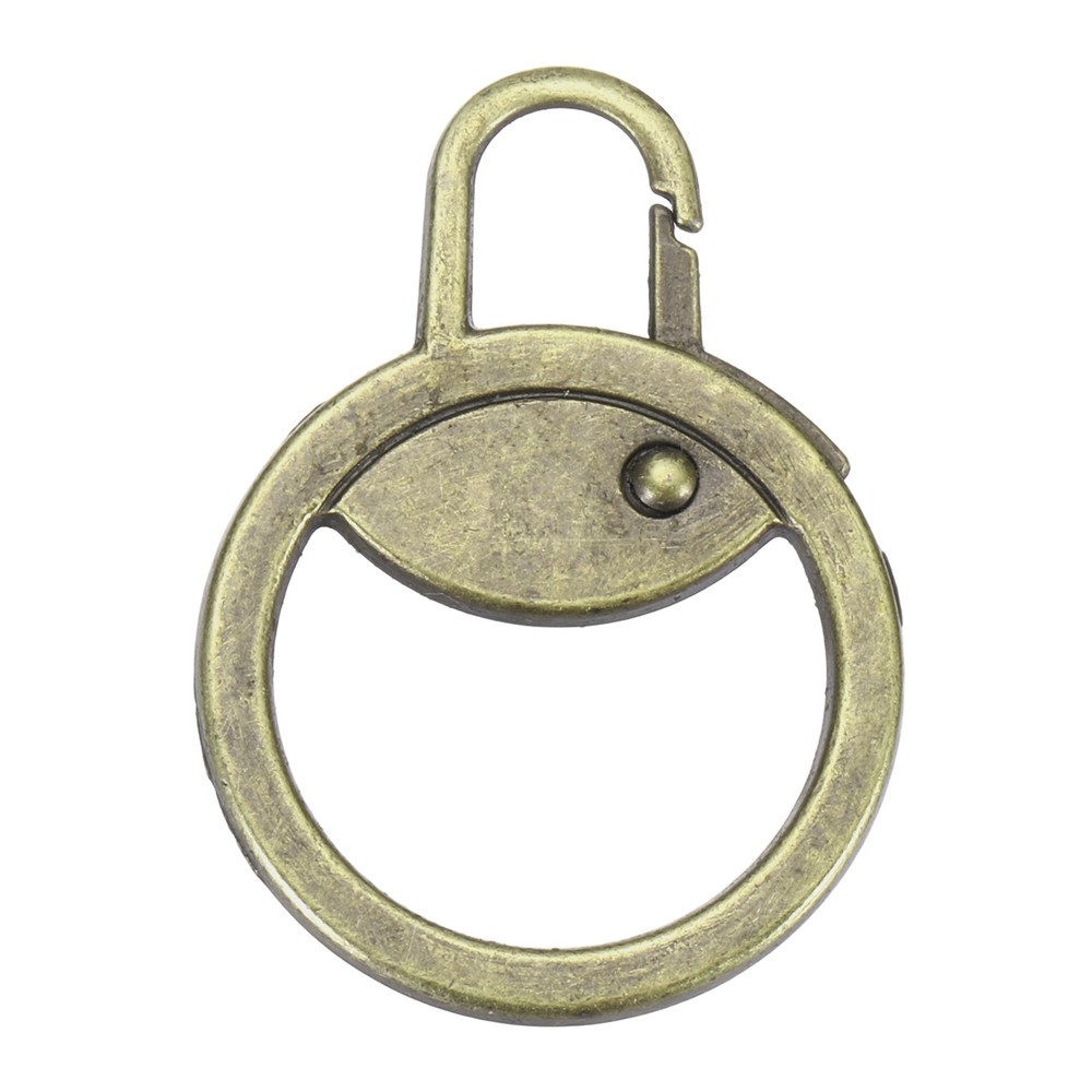 Zipper Pull Charm 1 Pcs Round Zipper Pull Replacement, Bronze Tone