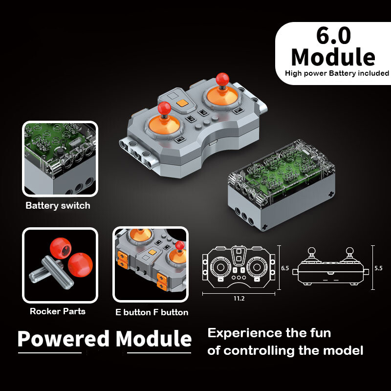 Moc Building Block Power Module M0019 Programmable 6CH APP Remote Controller