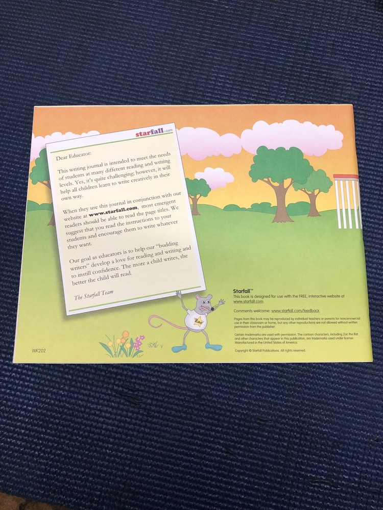 SF2- STARFALL: Reading And Writing Journal Manuscript - Level II Workbook