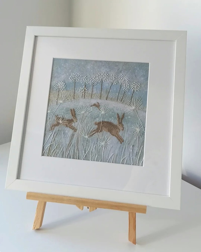 DIY Counted Cross Stitch Kit "Winter hares"