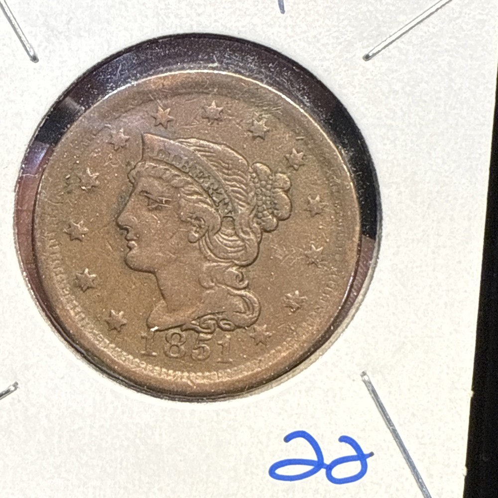 1851 US Large Cent