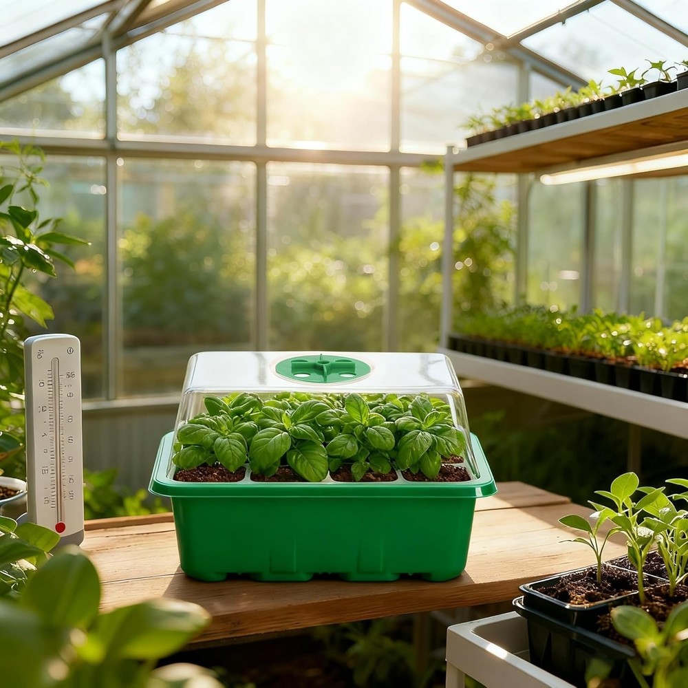 Mini 5-Pack Seed Starter Trays, Seed Starter Kit with Adjustable Humidity Dome