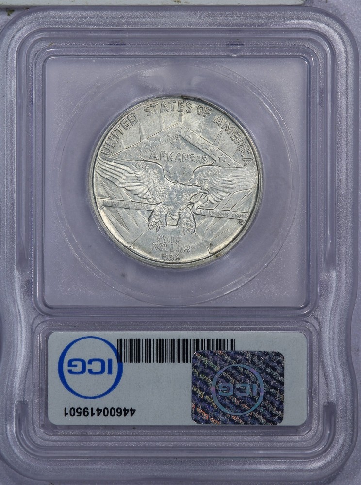 1936-D Arkansas Half Dollar 50C ICG MS64
