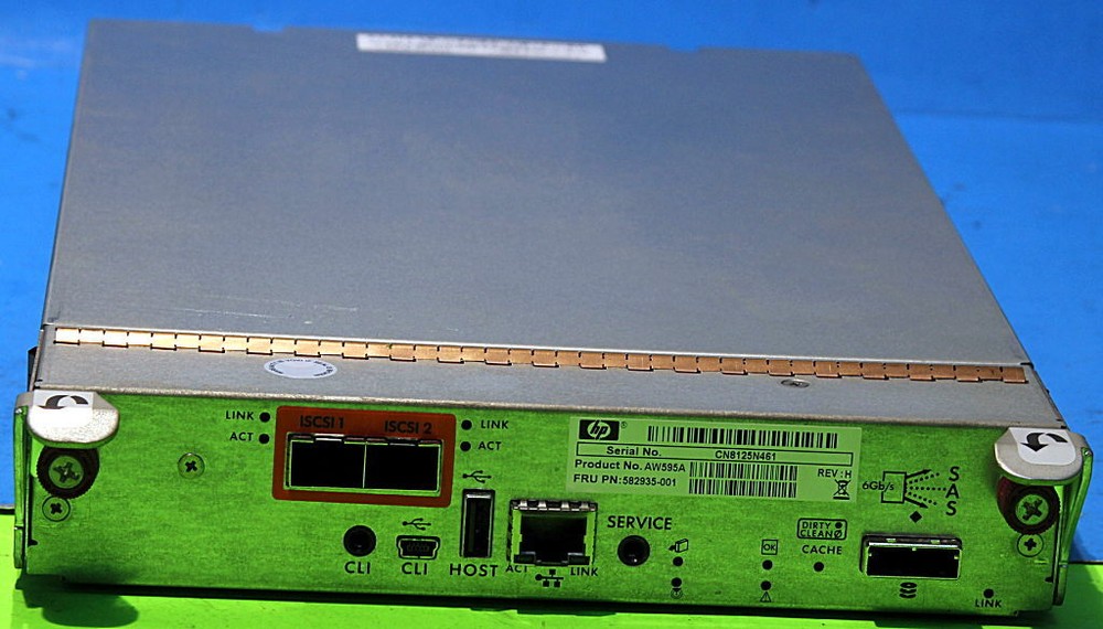 AW595A HP P2000 G3 10GBE ISCSI Smart Array Controller 582935-001 3xAvailable