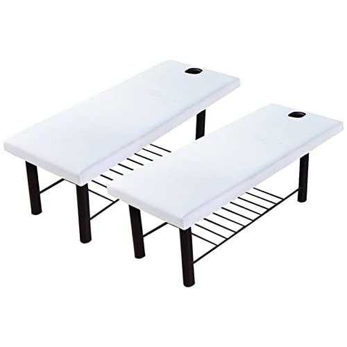 Professional Massage Bed Cover Set, Soft Elastic Table Sheet with Face Hole - 2