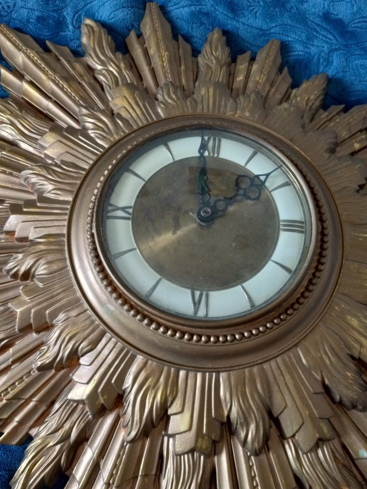 MCM Gold Starburst Clock ~ Welby-Style