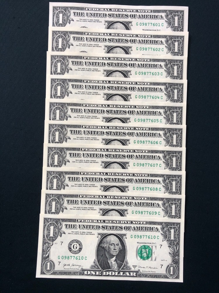 (1) YOUR CHOICE  - 5 DIGIT - "UNC" - DESCENDING  LADDER NOTE - SEE DESCRIPTION