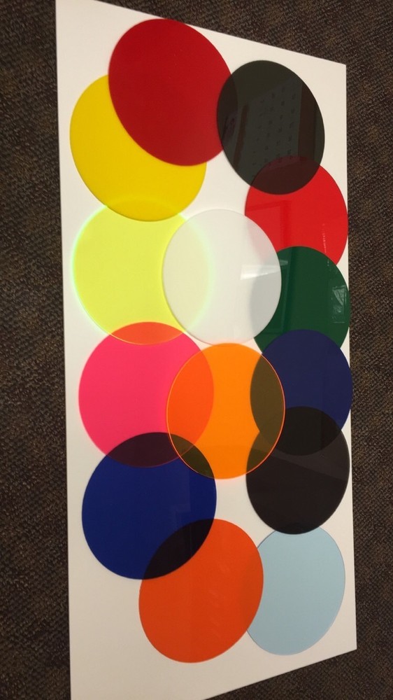 Acrylic Plexiglass Plastic Circle Disc- 1/8" thick- Translucent- Choose Size