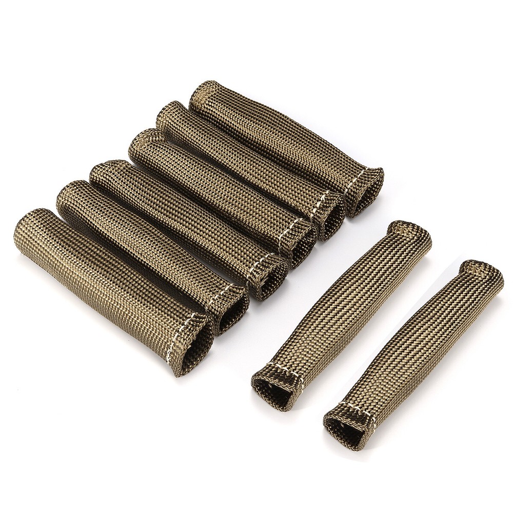2500° Titanium Spark Plug Wire Sleeve Boot Heat Shield Protector For LS1/LS2/LS4