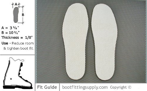 Insole Shims 1/8" - Medium - Pair (2 pieces)