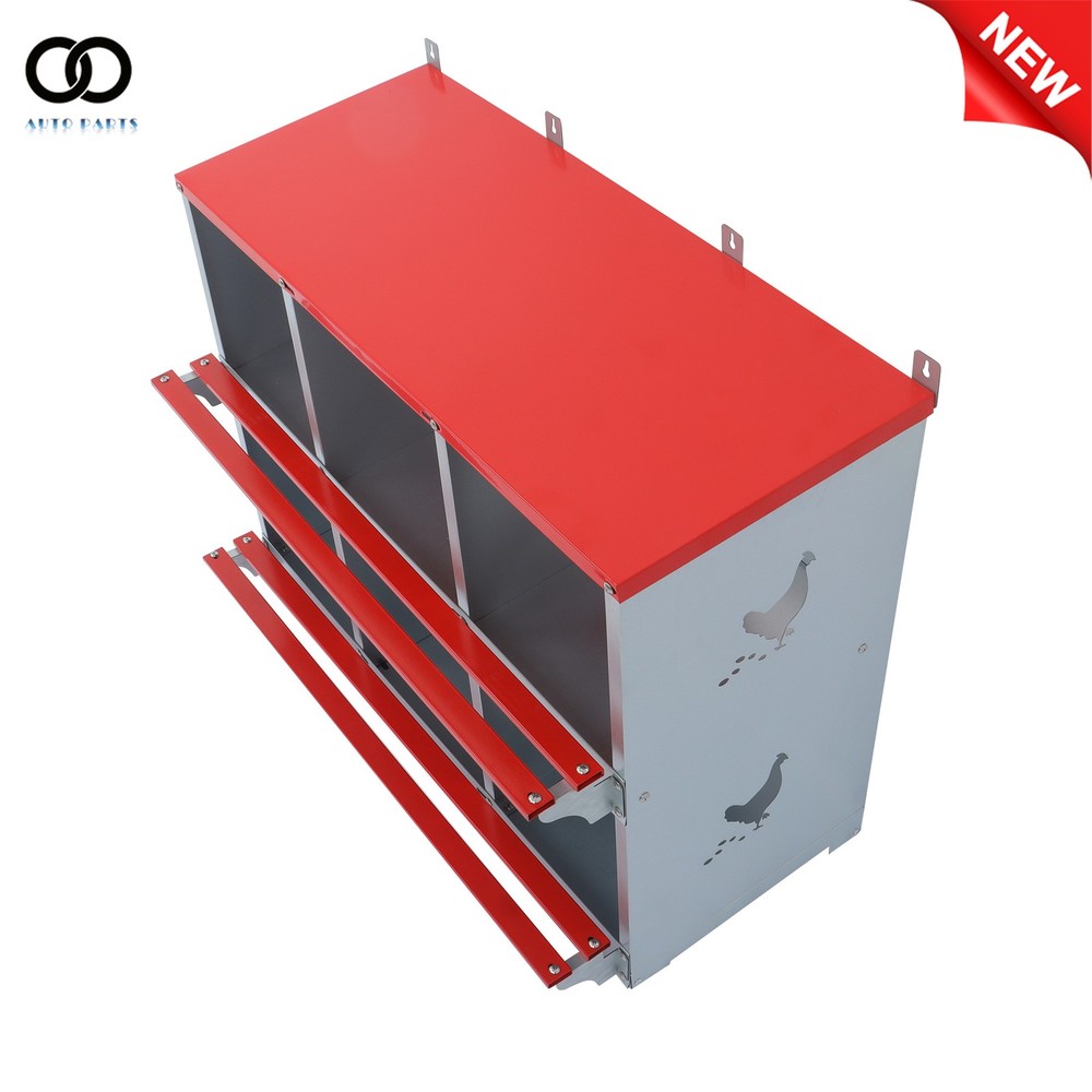 Chicken Laying Boxes Nesting Boxes for Chickens Galvanized Steel 6 Compartment