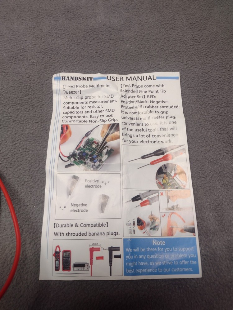 Handskit Test Lead Kit Electrical Multimeter Leads Pro 1000V 10amp Cat ll