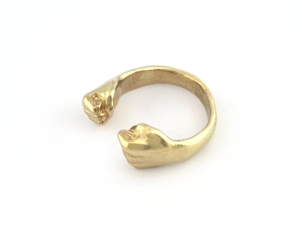 Punch Adjustable Ring Raw brass (18.5mm 8.5US inner size) 5391