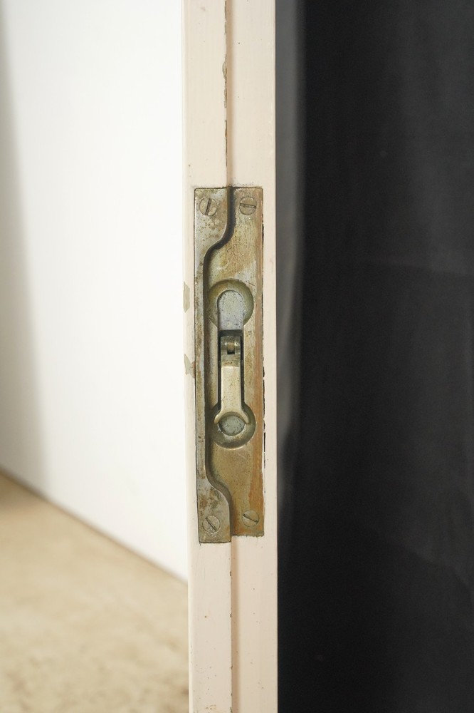 Vintage Three Panel White Passage Double Doors 76.375 x 41.625 in.