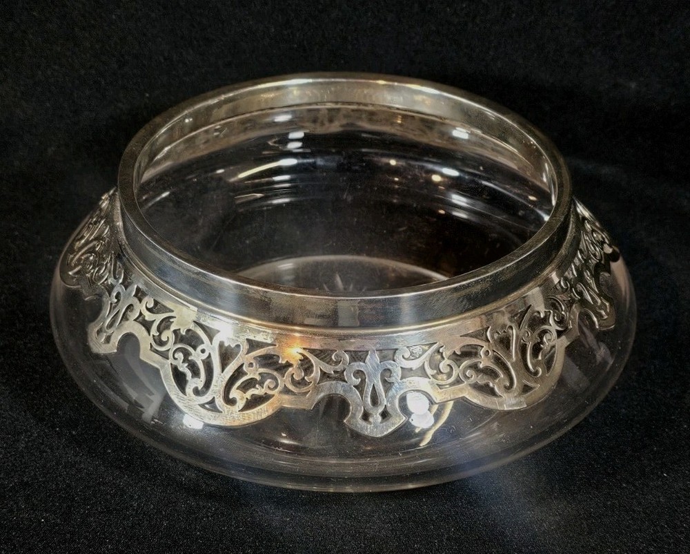 An 19thC Silver Mounted Cut Glass Centrepiece Bowl Hallmarked
