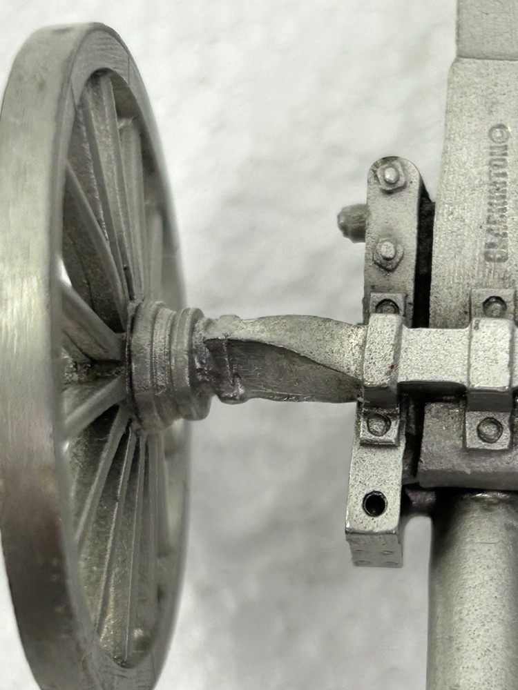 Small Pewter Army Cannon Display