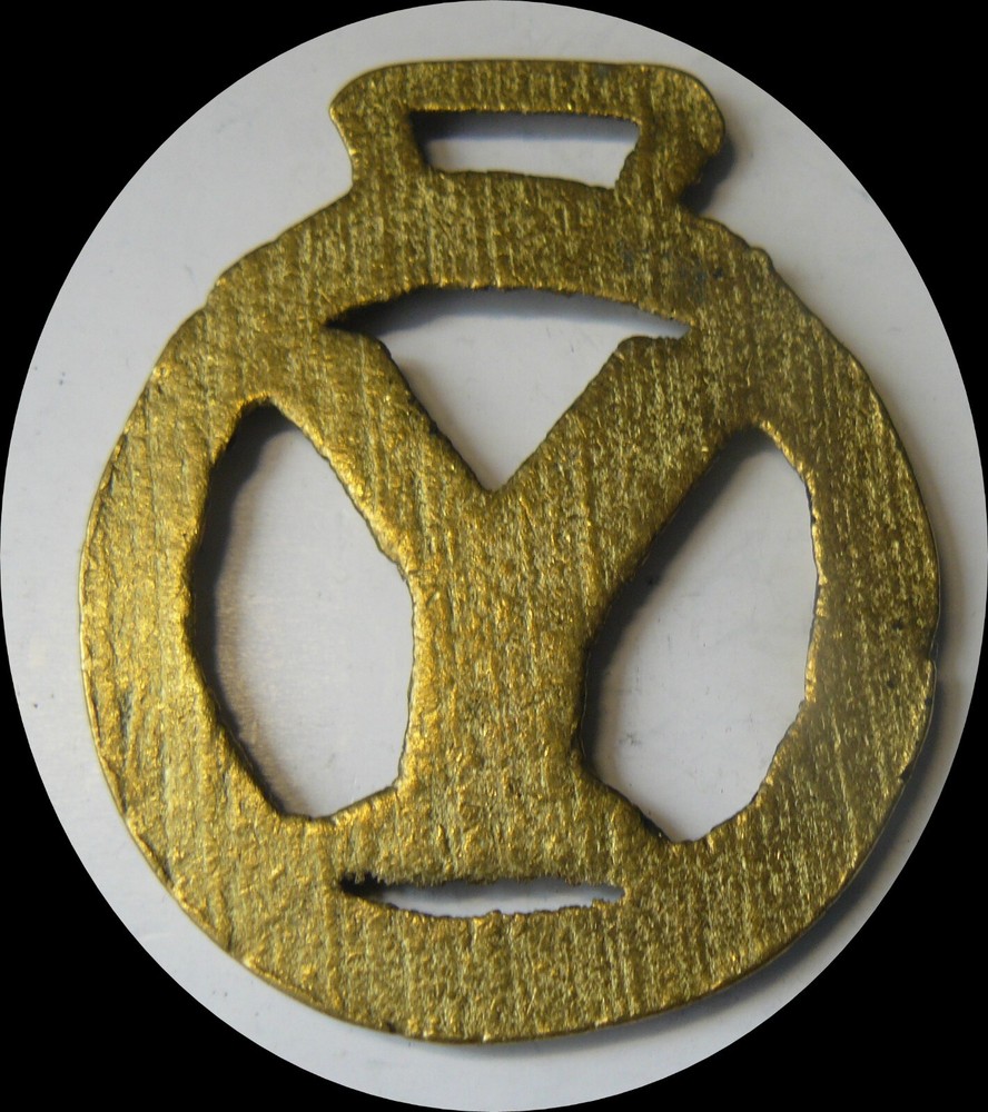 "Y" ALPHABET Horse brass (N685)