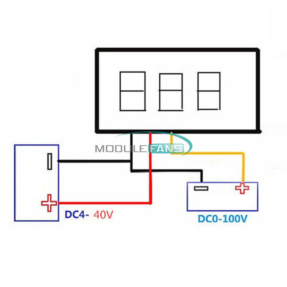 0.28" Digital Voltmeter Panel 2/3 Wires Voltage Mount LED Voltmeter Display