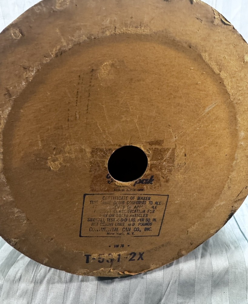 Vintage Essex Wire Corp Empty Magnet Wire Spool Cardboard Box Single Soderon