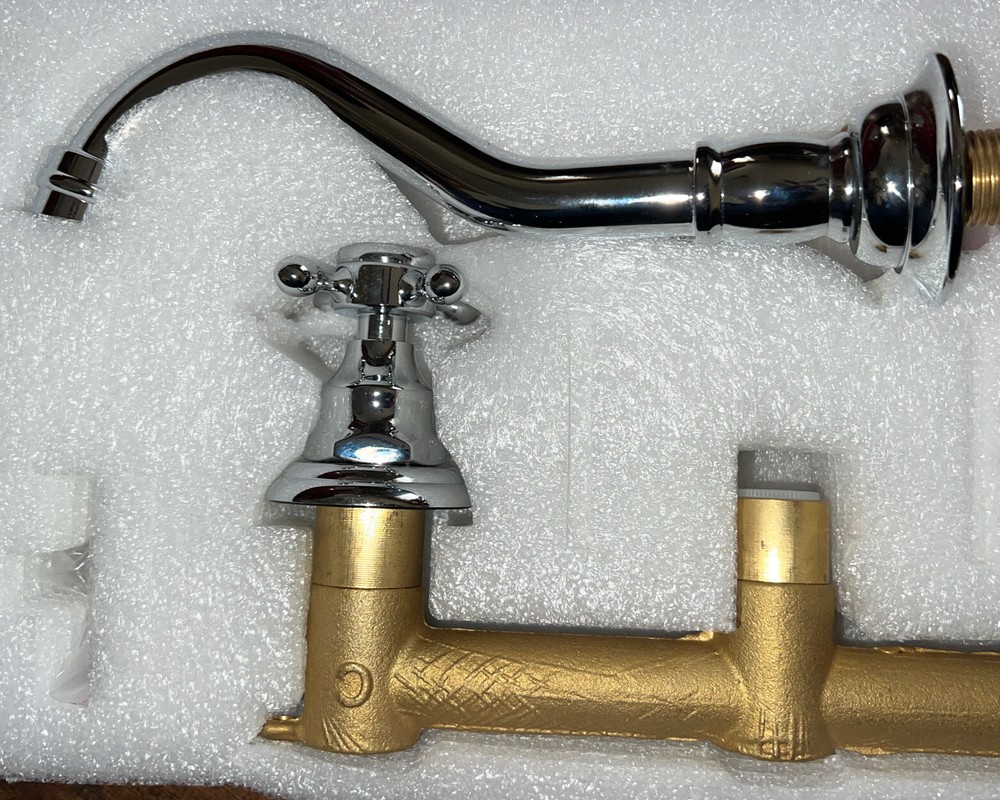 Jamcoly Double Handle Wall Mount Bathroom Faucet