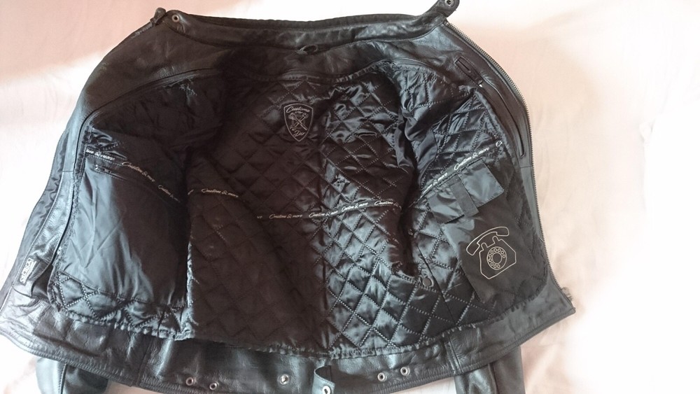 DXR Blacksmith CE motorcycle Leather Jacket - Black 38