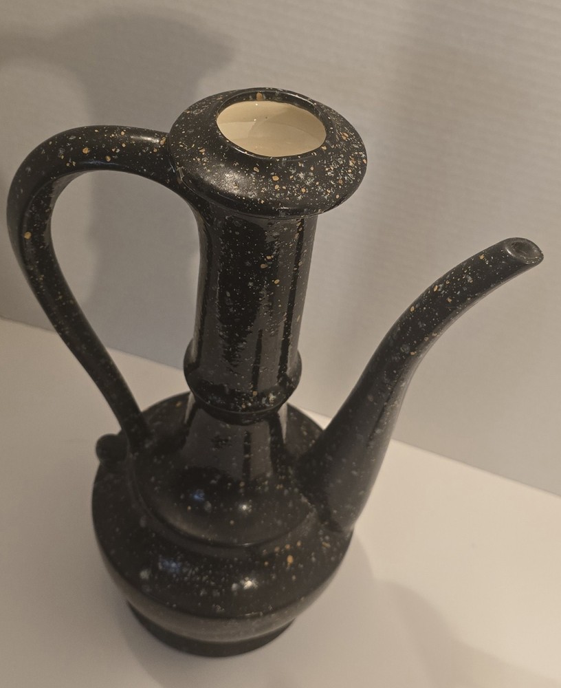 Enamelware Pitcher White Black