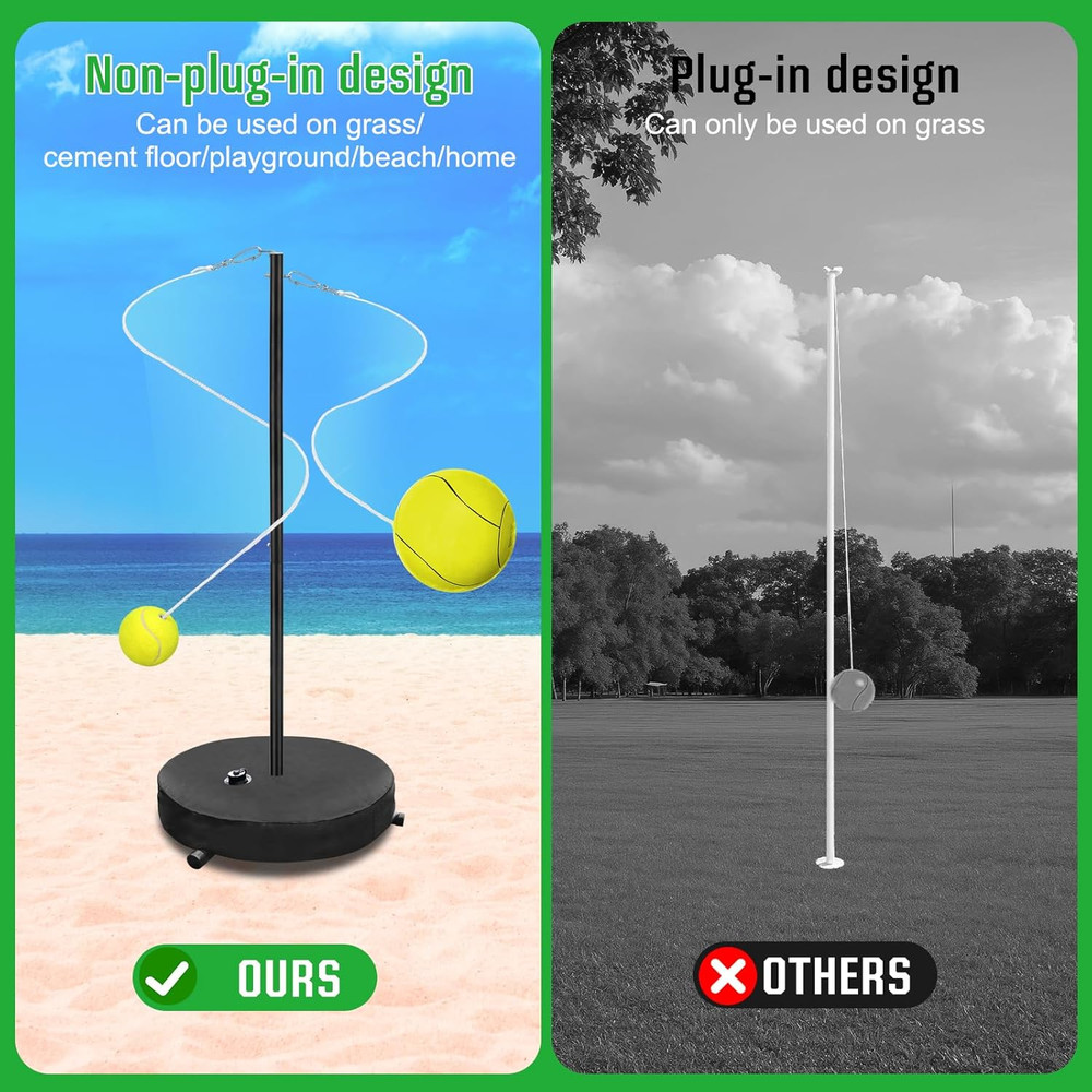 [2025 Upgrade] Tetherball Tennis&Tetherball Set,Heavy Duty Tetherball Equipment