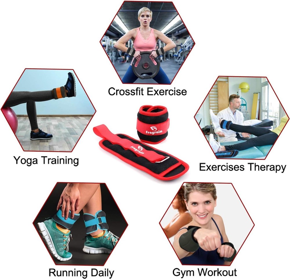 1 Pair Adjustable Ankle Weights for Physical Therapy & Strength - All Sizes