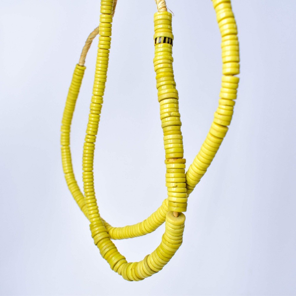 Bohemian Button Yellow Trade Beads