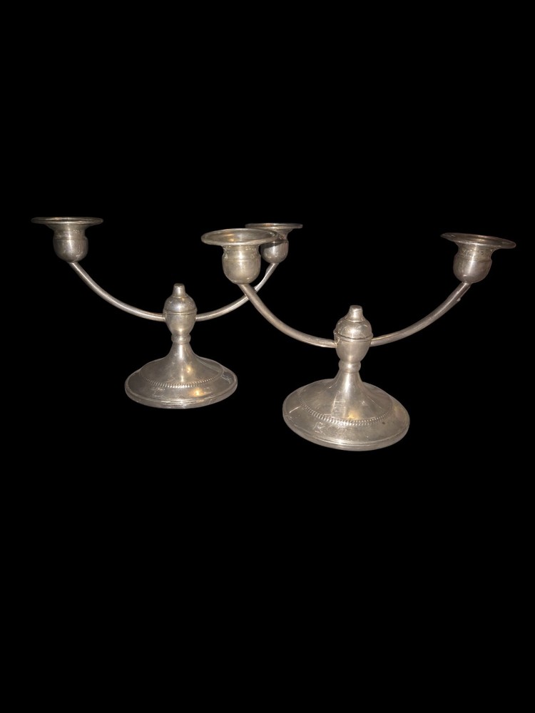 Lovely Vintage Sterling Silver Candelabra Set