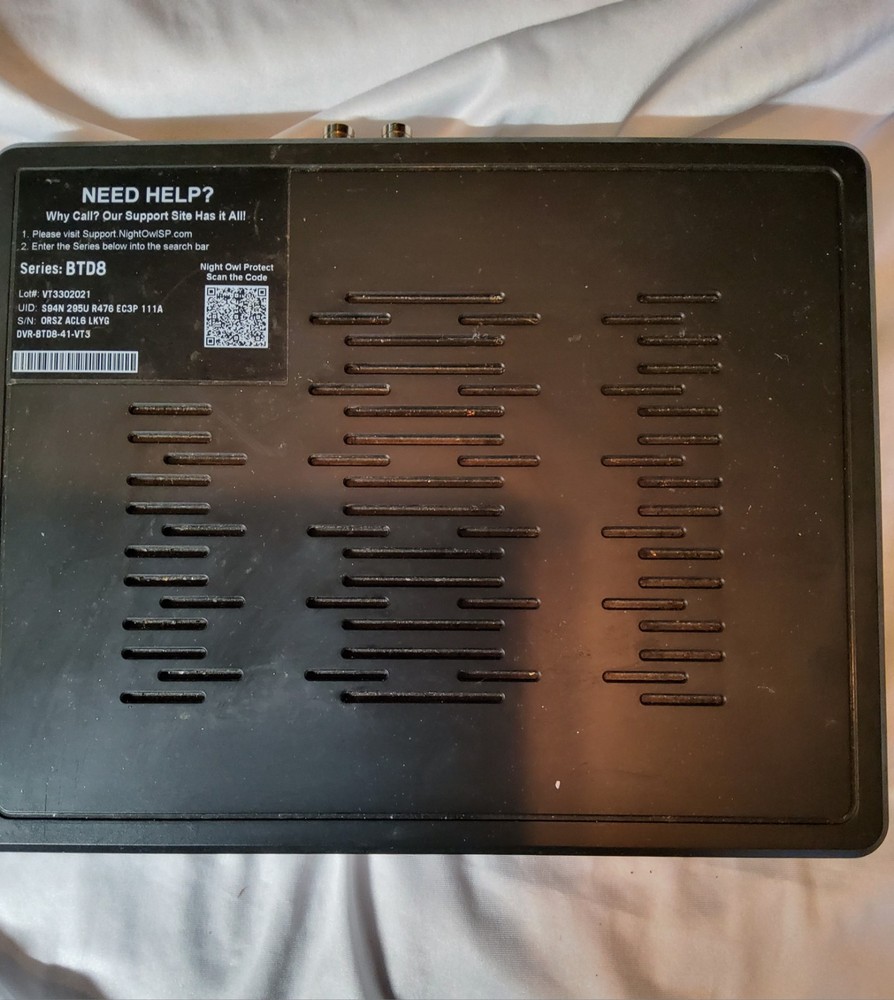 Night Owl DVR Model DVR-BTD8-4 Parts Only