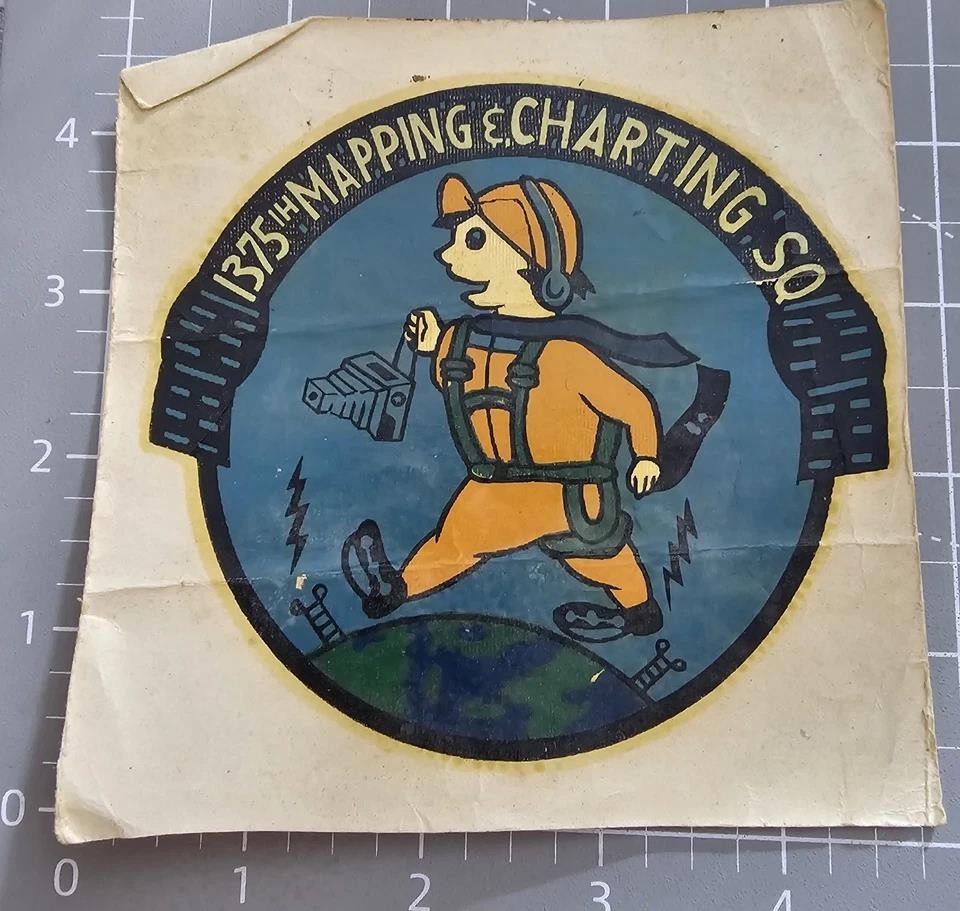 1375th Mapping & Charting 1950s-60s Squadron Sticker Decal RARE