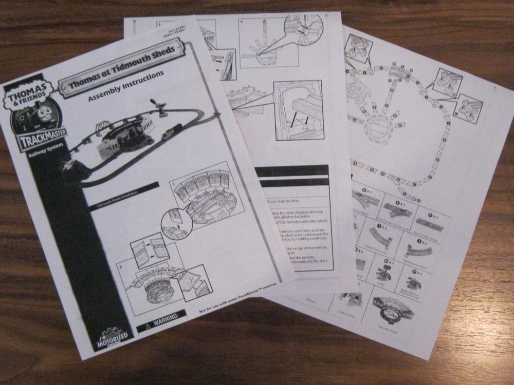 Thomas The Train Trackmaster Railway System TIDMOUTH SHEDS Instruction Direction