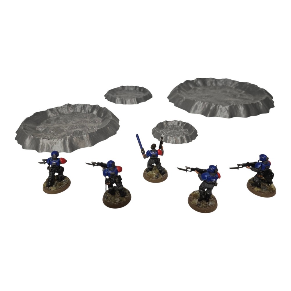 3D Printed Terrain Battlefield Blast Craters Set 2 Great For 40K / Kill Team