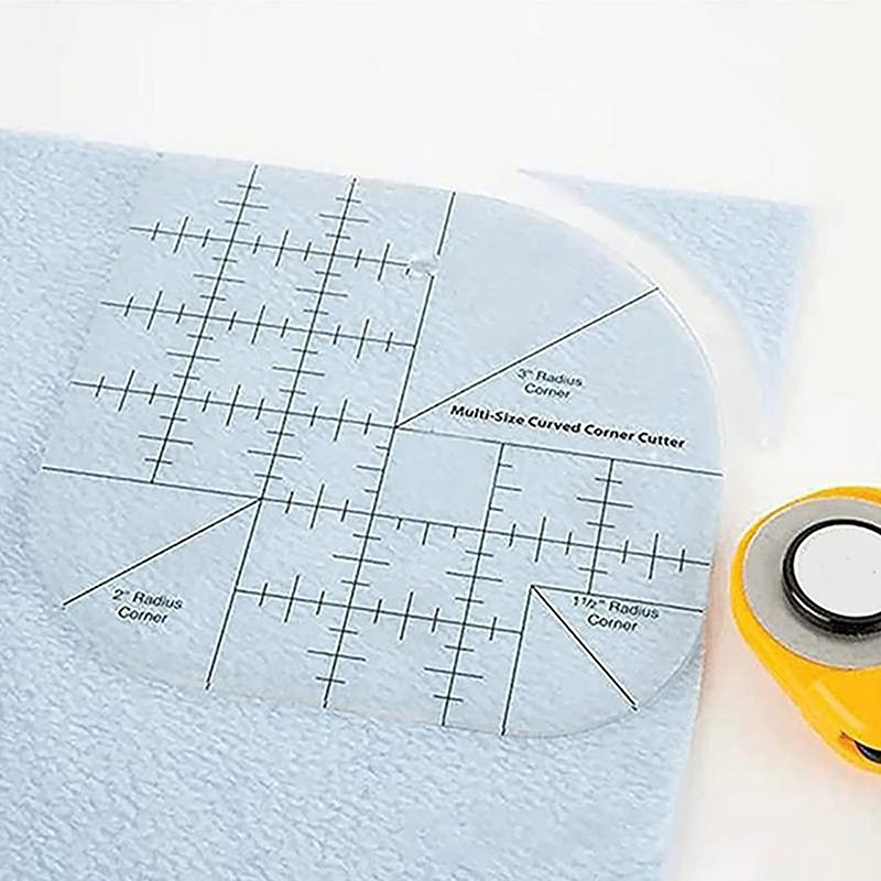 1Pc Multi Functional Angle Cutting Ruler Acrylic Ruler Round Edge Template Ruler