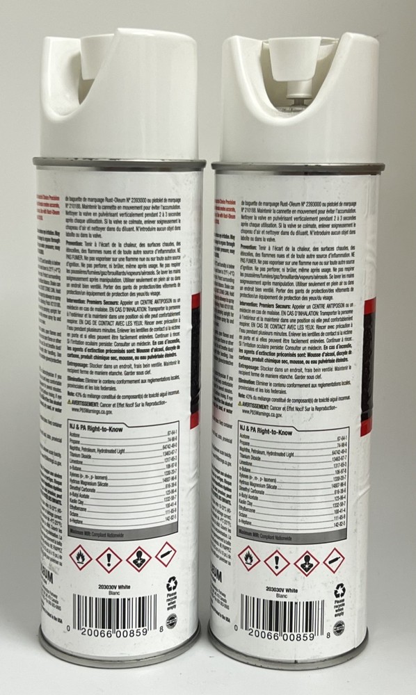 2 PACK - Rust-Oleum - 203030V - Precision Line Marking Paint, 17 Oz, White