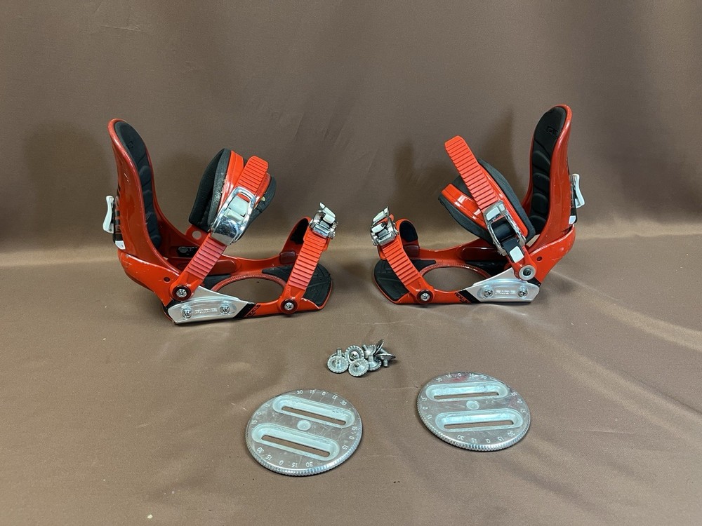 Ride Micro LS Youth Red Snowboard Bindings Size Small