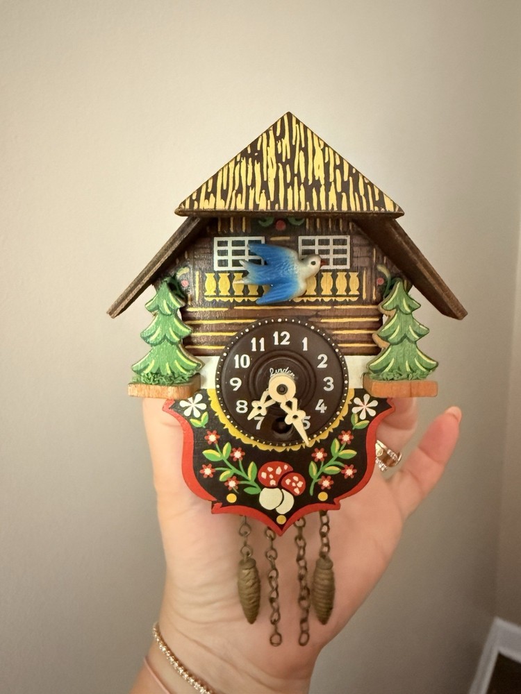 Mini Black Forest Wind Up Clock - Germany