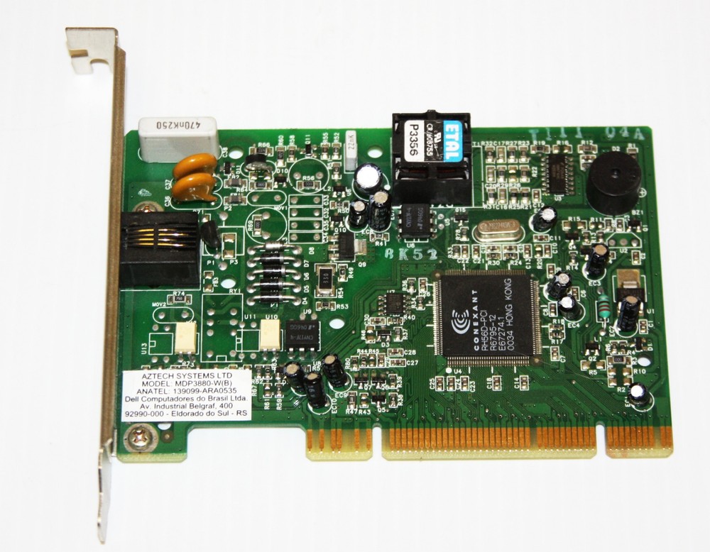 AZTECH SYSTEMS MDP3880-W-56K PCI DIAL UP MODEM DESKTOP COMPUTER CONEXANT CHIPSET