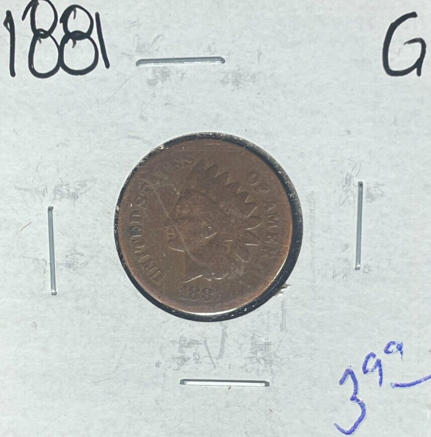 1881 INDIAN HEAD CENT ~ GOOD  ~ ~NICE COIN~