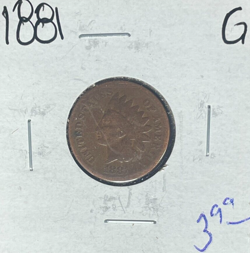 1881 INDIAN HEAD CENT ~ GOOD ~ ~NICE COIN~