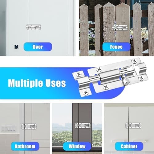 Slide Lock Barrel Bolt Door Latch Stainless