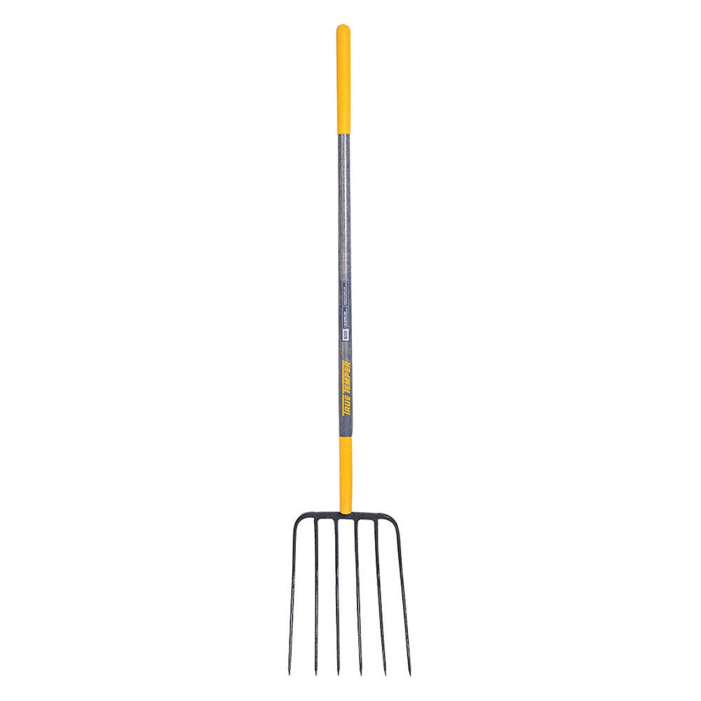 TRUE TEMPER 1838200 Wood Manure Fork,12 In 2WE79