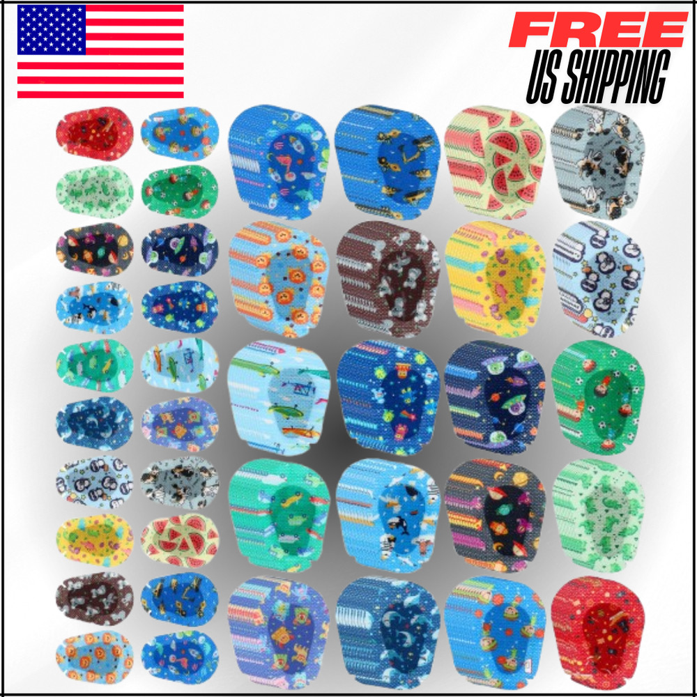 Adhesive Eye Patches, 20 Styles Breathable Eye Patch Light Blocking, 3x2" 200Pc