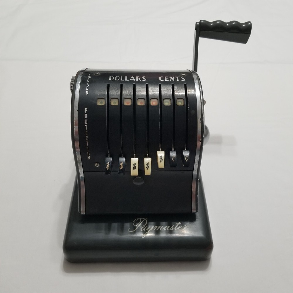 Vintage Paymaster Series S-600 Check Writer 7 Column Stamper Machine