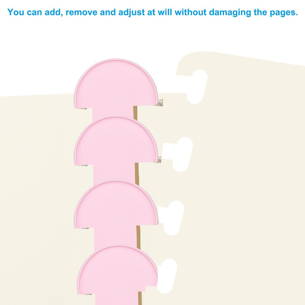 2 inch Plastic Book Binding Discs, 12Pcs Discbound Expansion Discs Round, Pink