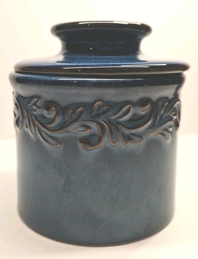 Ceramic Blue Butter Bell Crock